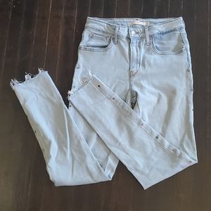 Levi's sequin sided 721 high rise skinny jeans